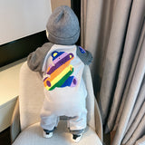 Newborn Baby Warm One-piece Long Sleeve Wool Thick Climbing Rompers