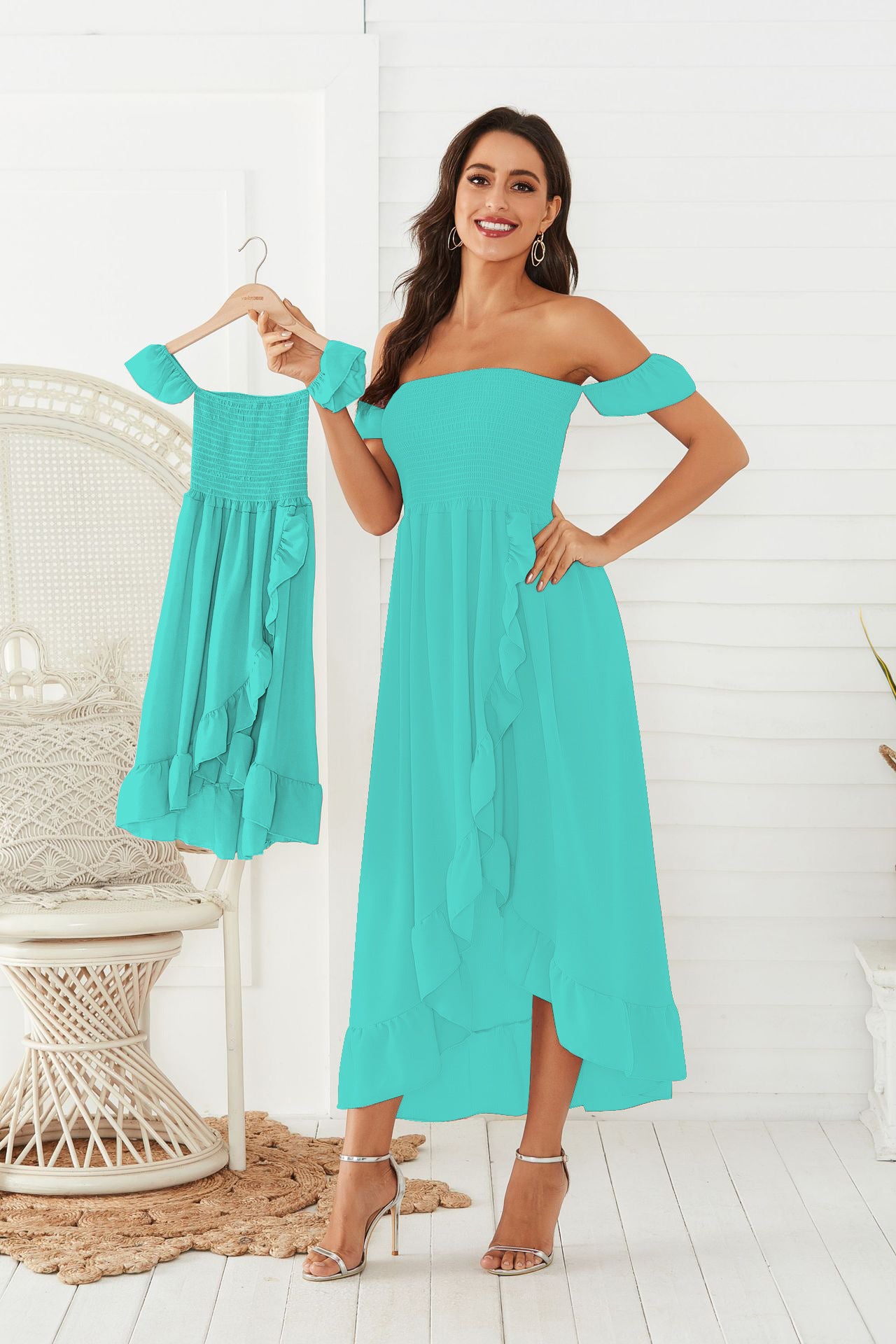 Family Matching Mother-daughter Sexy Beach Holiday Summer Dress