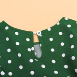 Family Matching Mother Daughter Long Wave Point Holiday Elegant Dresses