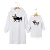 Family Matching Parent-child Hoodie Letter Love Printed Mother-daughter Dress