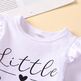 Spring Baby Girl Valentine's Day Set Long Sleeve Fart 3 Pcs