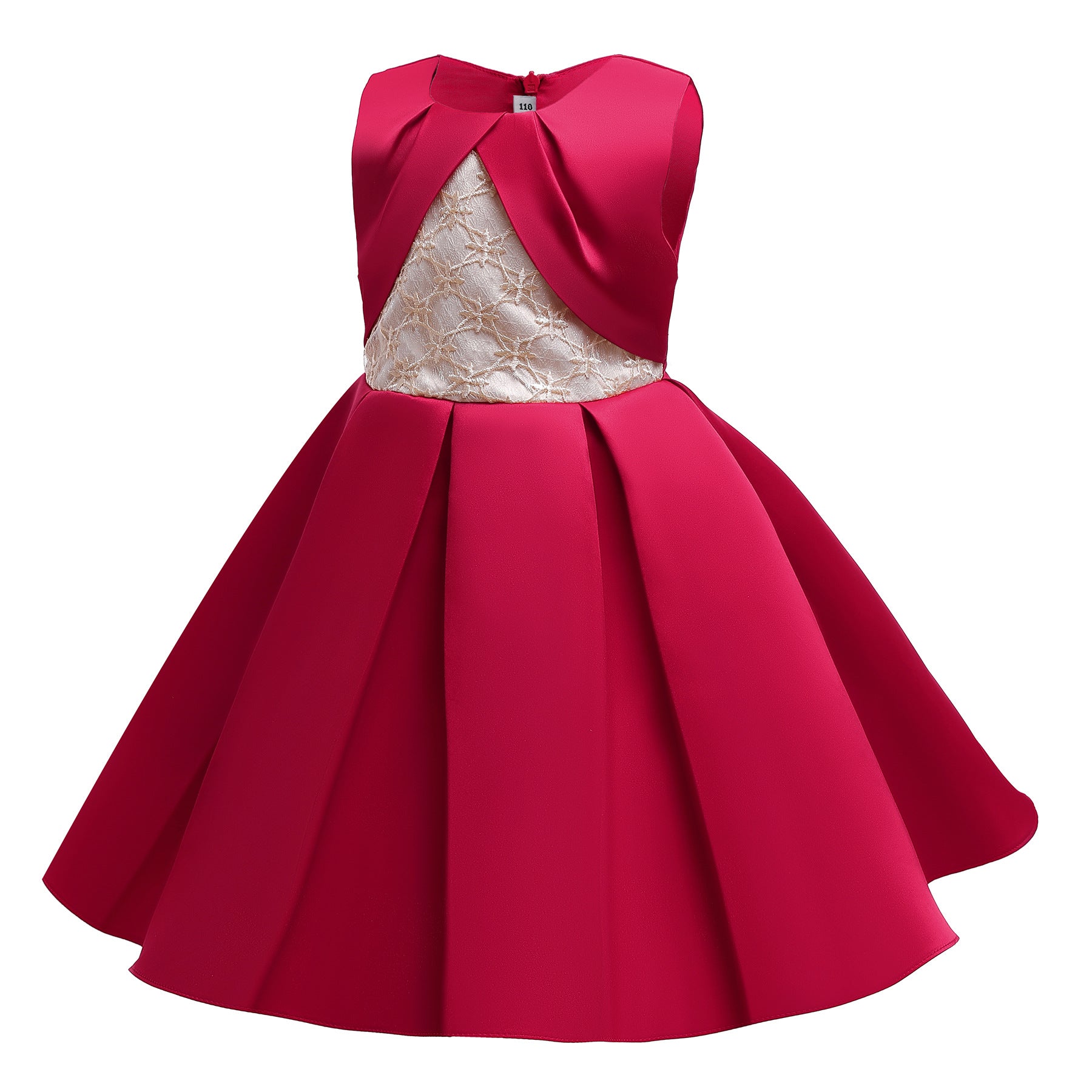 Kid Girl Princess Christmas Satin Dress