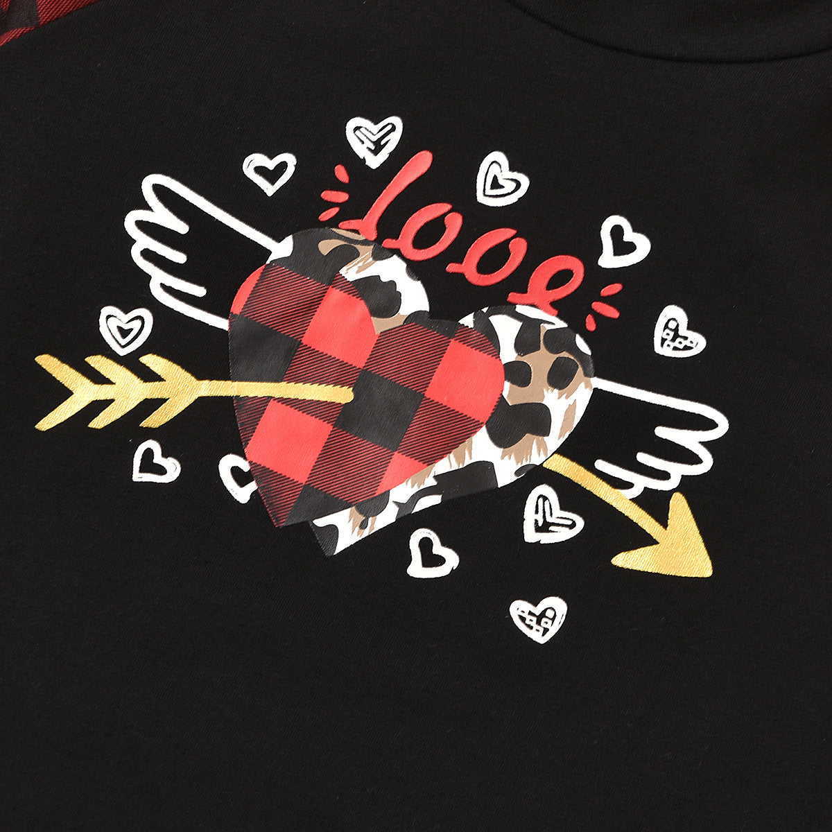 Kid Baby Girls Spring Valentine's Day Long Sleeve 3 Pcs Sets