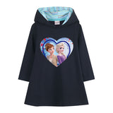Kid Baby Girl Knitted Hooded Ice Princess Spring Autumn Dress