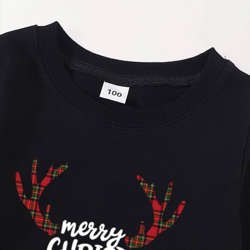 Family Matching Fashion Long-sleeved Crew Neck Shirts