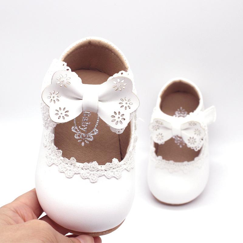 Baby Girl Bow Tie Toddlers with Soft Soles Shoes