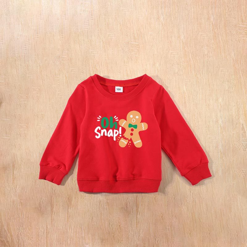 Family Matching Autumn Winter Cute Cartoon Shirts