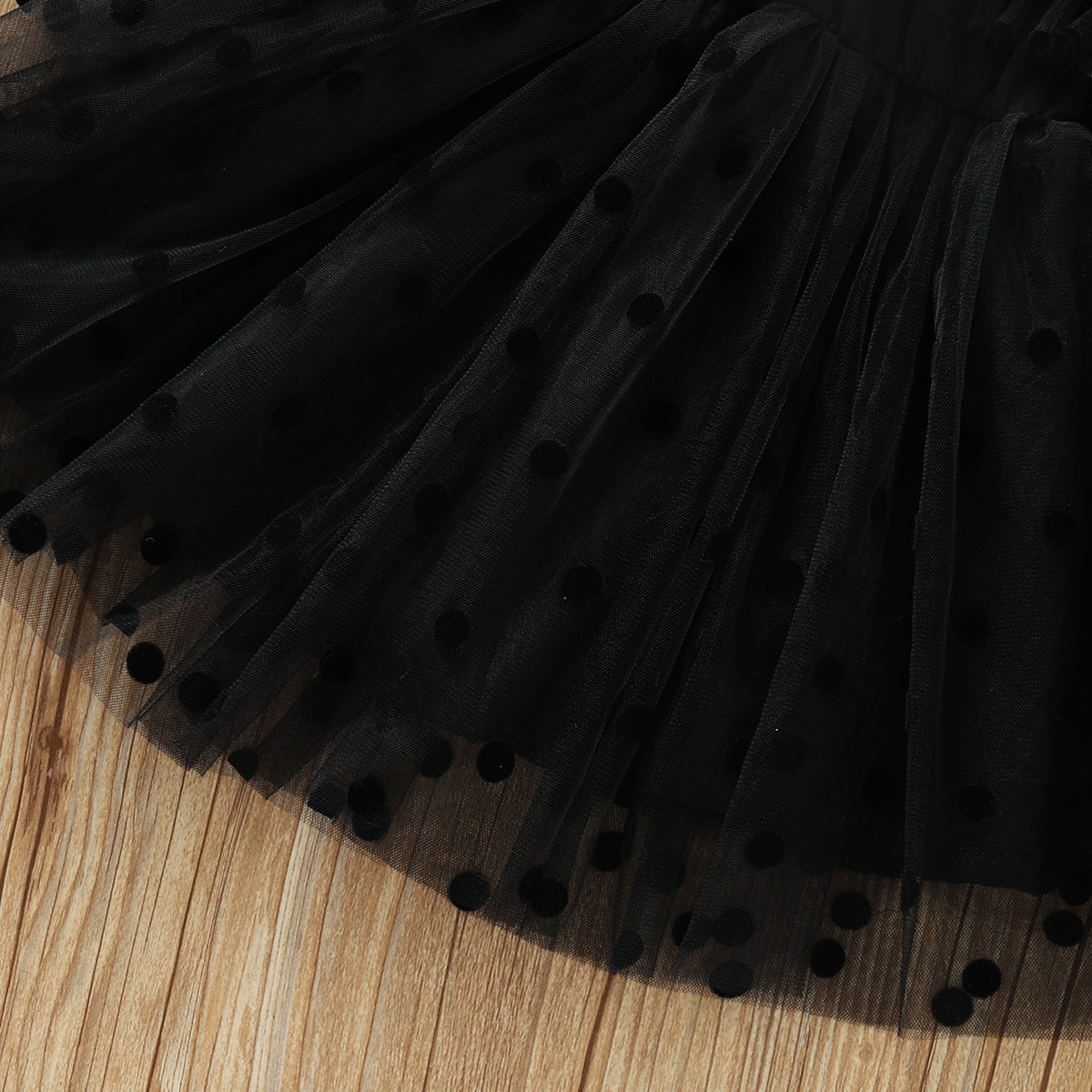 Baby Girl Polka Dot Lace Mesh Flower Casual Dress