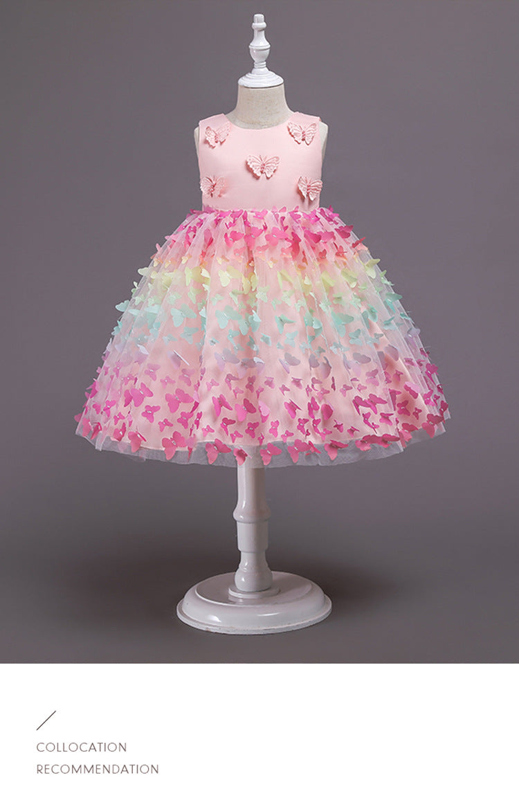 Kid Girl Princess Universal Pink Cotton Sleeveless Dresses