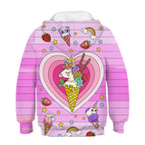 Kid Girls Boy Unicorn Hoodies Cartoon Sweatshirt Casual Pullover