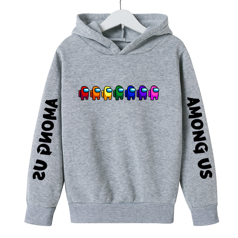 Kids Girl Boy Among US Peripheral Printed Hoodie