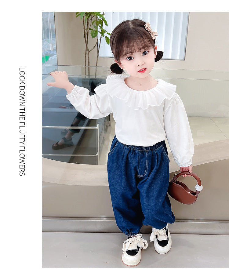 Kid Baby Girls Denim Bloomers Chic Fashion Spring Pants