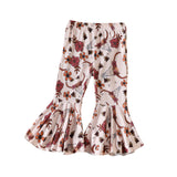 Kid Baby Girl Cartoon Flower Animal Print Flare Pants