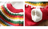 Kid Baby Girl New Year Retro Cashmere Sweater
