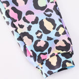 Kid Baby Girl One-piece Suspenders Leopard Print Loose  Long Pants