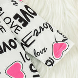Kid Baby Girl Valentine's Day Long Sleeve Love Spring 2 Pcs Sets