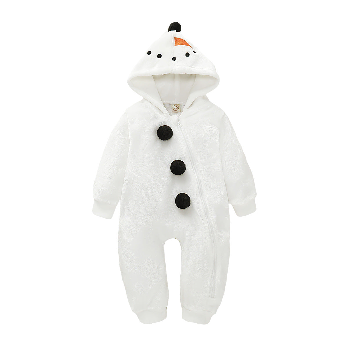 Baby Boy Girl Cashmere White Snowman One-piece Romper