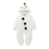 Baby Boy Girl Cashmere White Snowman One-piece Romper