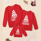 Family Matching Christmas Letter Printing Parent-child Hoodie