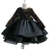 Kid Girl Net Yarn Bow Pommel Performance Princess Dresses