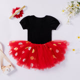 Baby Girl Valentine Spring Love Short Sleeve Sequins Gauze 3 Pcs Set