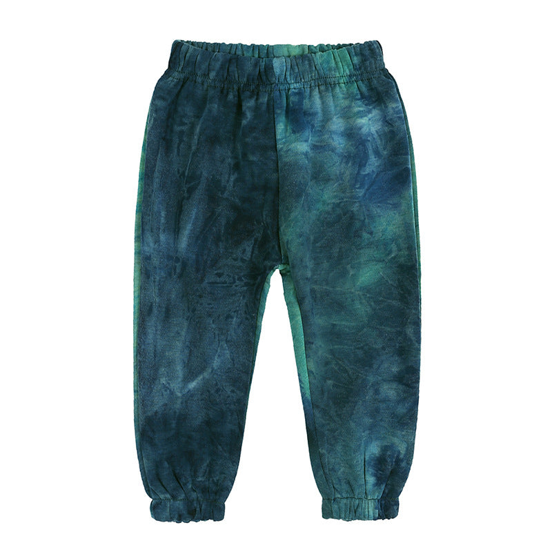 Kid Baby Girls Autumn New Tie-dyed Long Sleeve 2 Pcs Set