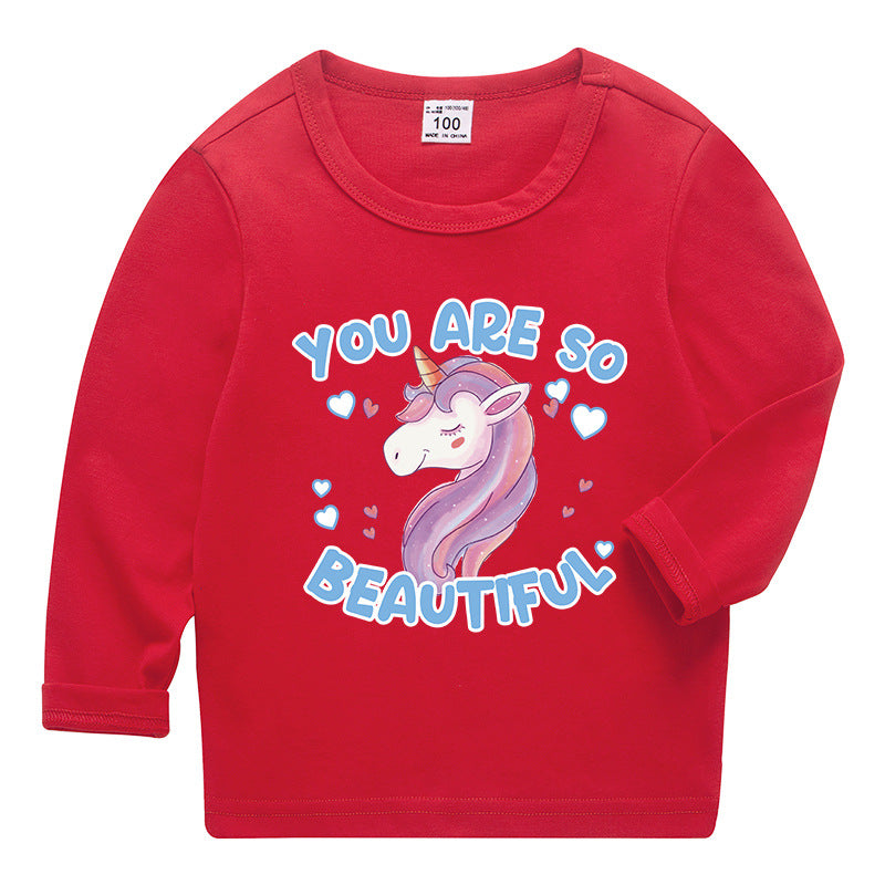 Kid Baby Girls Bottom Solid Color Fall Trend Cotton T-Shirt