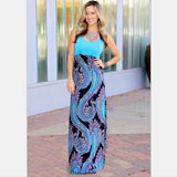 Family Mathcing Phoenix Tail Sleeveless Parent-child Long Dress