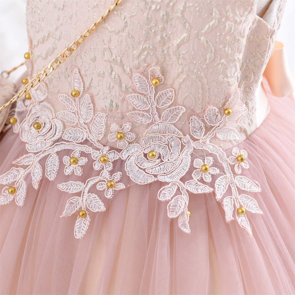 Kid Girl Princess Dress Pomfret Piano Performance Dress