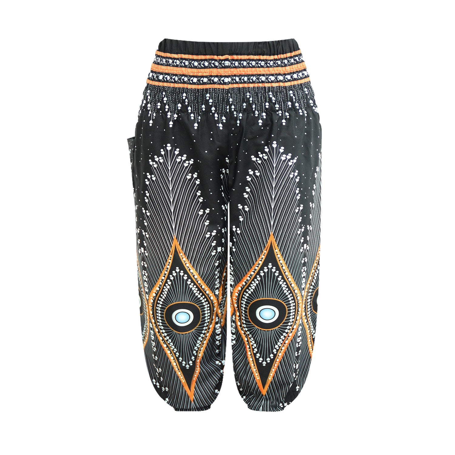 Kid Girl National Digital Printed Knickerbockers Leisure Loose Sports Pants