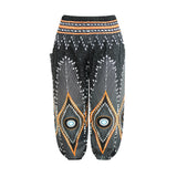 Kid Girl National Digital Printed Knickerbockers Leisure Loose Sports Pants