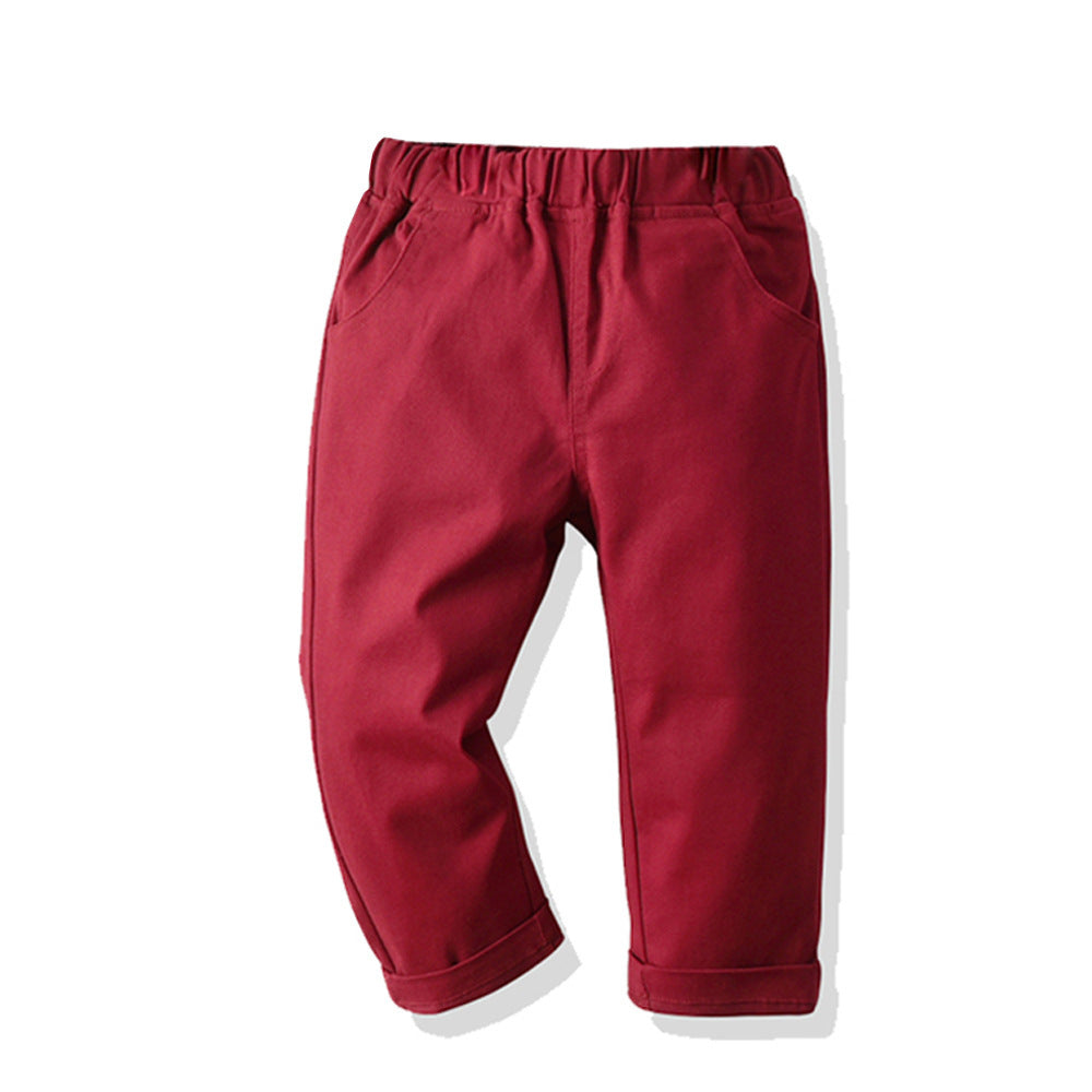 Kid Baby Boy Gentleman Suit Short Sleeve Spring Autumn 3 Pcs Sets