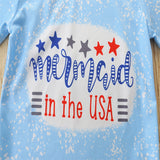 Toddler Kids Baby Girls Summer Outfit Short Puff Sleeve 2 Pcs Sets