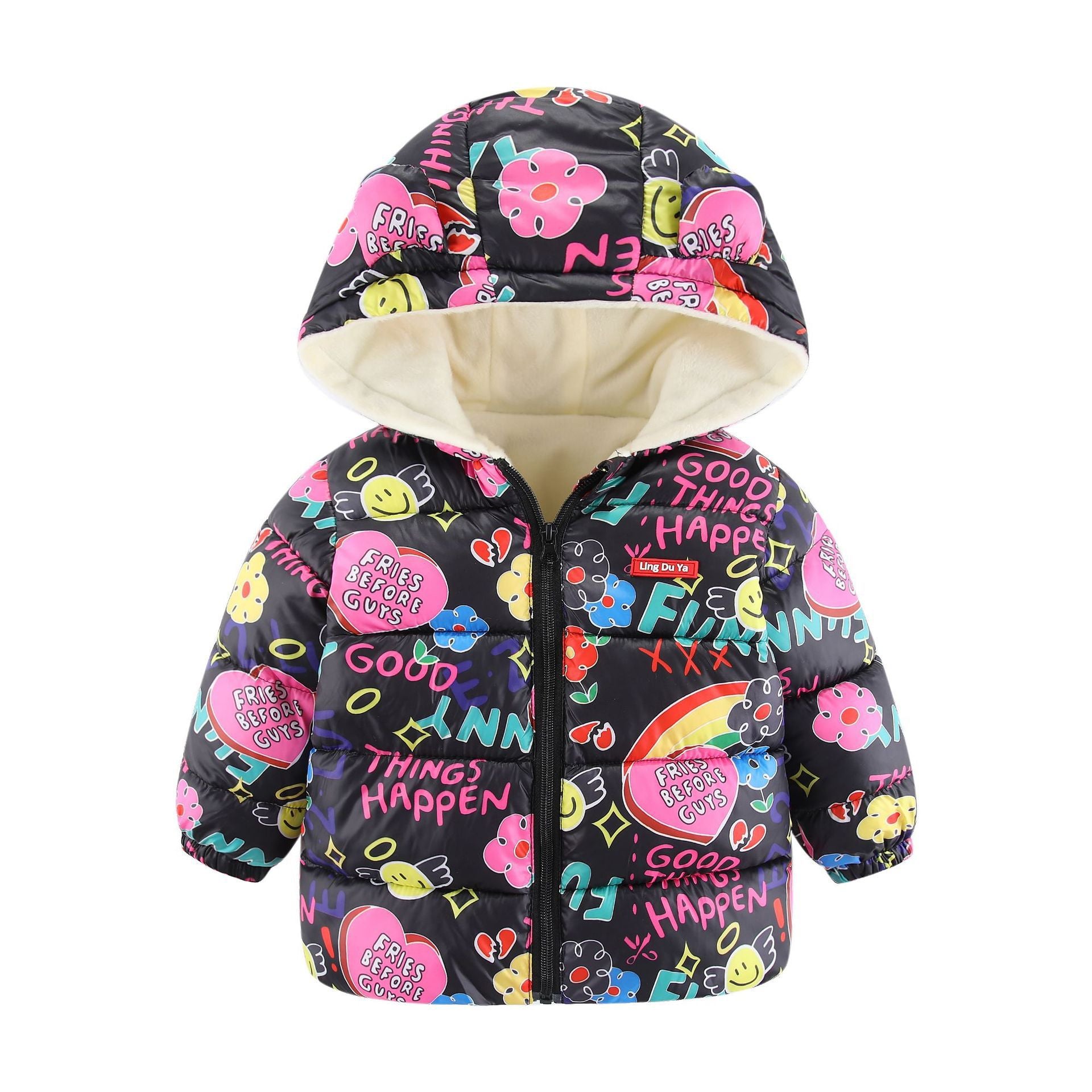 Kid Baby Girl Boy Winter Foreign Thick Cotton-padded Jacket Coats