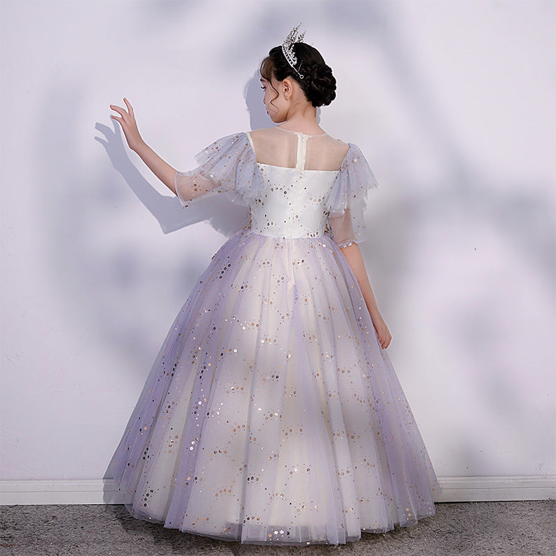 Kid Girl Host Flower Wedding Birthday Princess Dresses