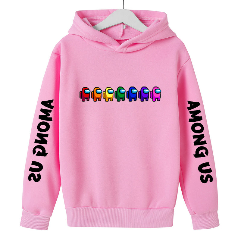Kids Girl Boy Among US Peripheral Printed Hoodie