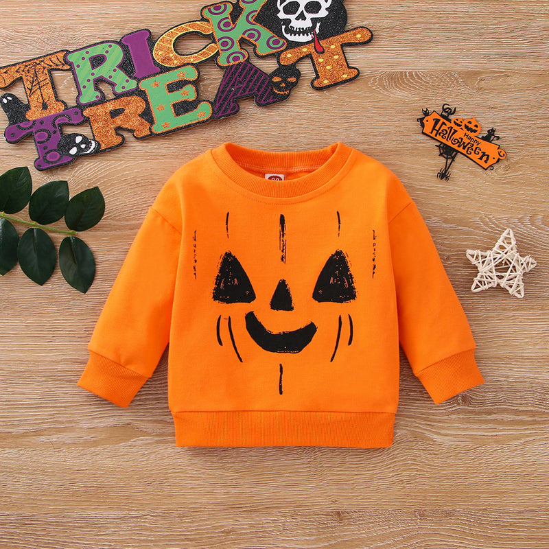 Kid Baby Girls Halloween Pumpkin Shirts Top