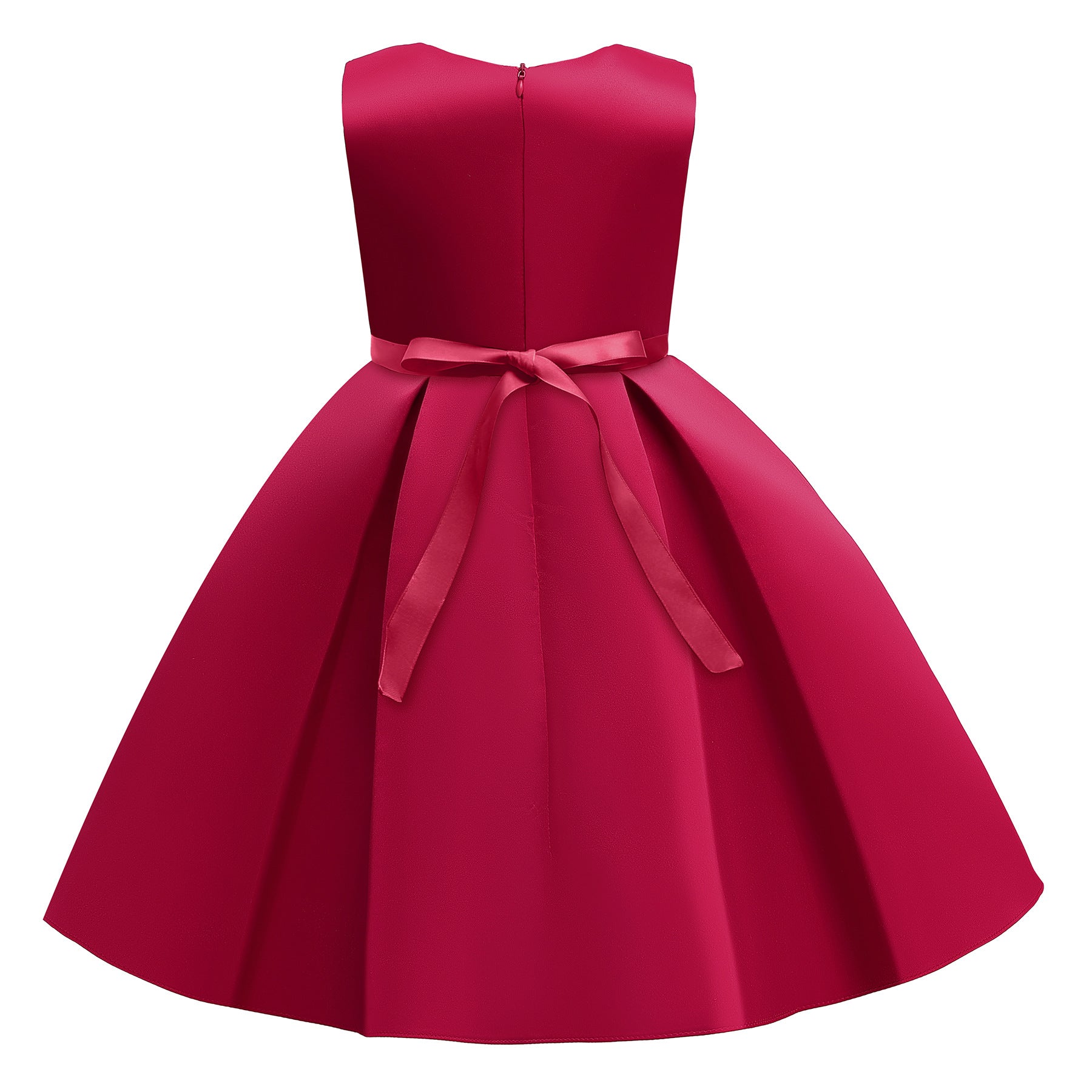 Kid Girl Princess Christmas Satin Dress