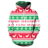 Kids Boy Girl 3D Christmas Snowflake Printing Hoodie
