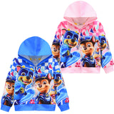 Kid Baby Boy Girl Dog Patrol Team Woof Zipper Hooded Cartoon Coats