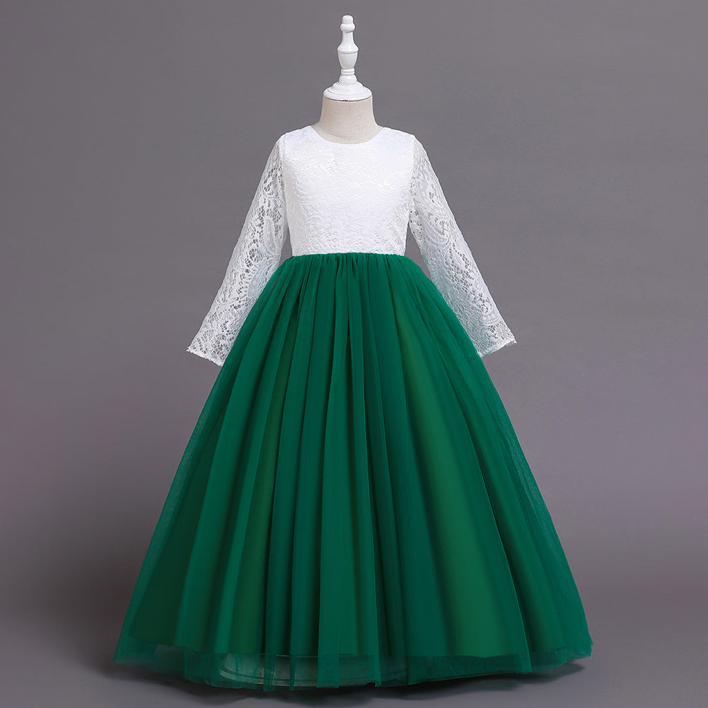 Kid Girl Lace Princess Long Show Dresses