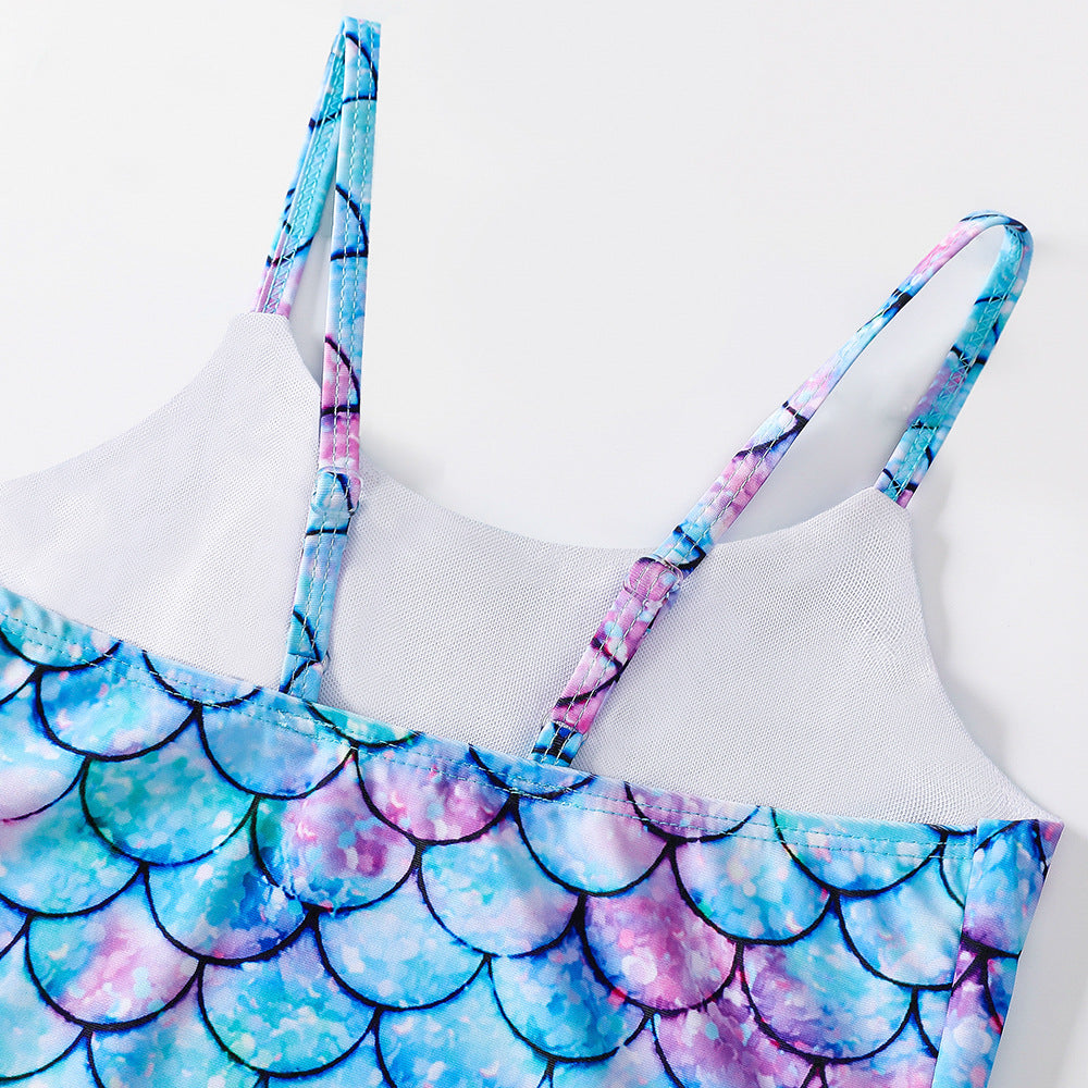 Kid Girls One-piece Swimsuit Mermaid Bathing Beach Swimwear