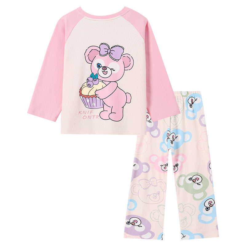 Kid Girl Sleepwear Spring Autumn Long Sleeves Loungewear Pajamas