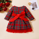 Kid Baby Girl Long-sleeved Gauze Princess Christmas Dresses