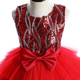 Kid Girl Princess Autumn Sequined Party Dresses