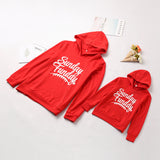 Family Matching Letter Print Hooded Parent-child Shirts