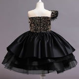 Kid Baby Girl Birthday Princess Catwalk Tutu Sequined Piano Dresses