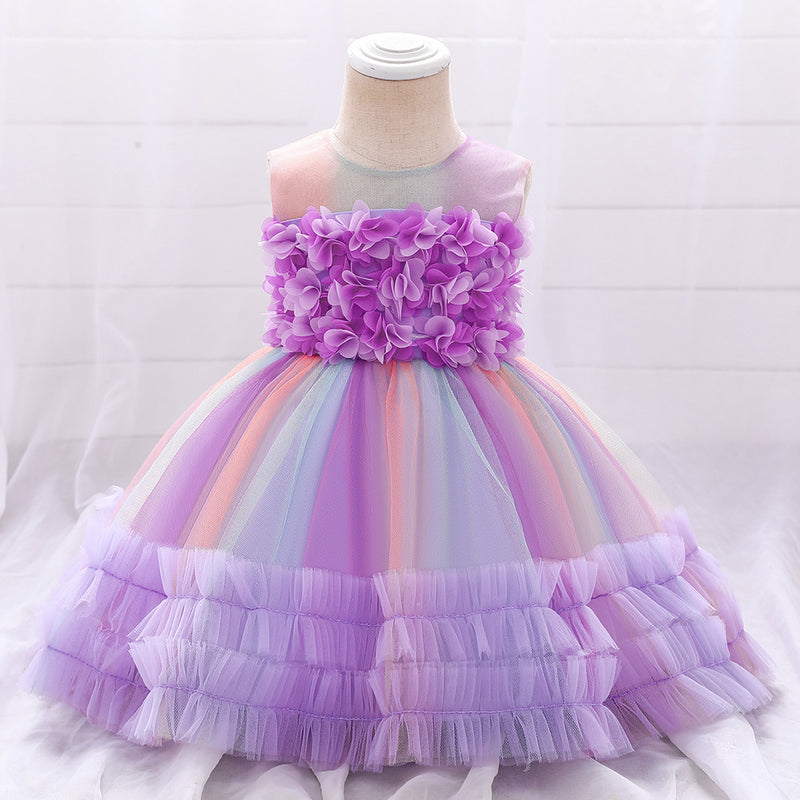 Kid Baby Girl Birthday Princess Wedding Dress