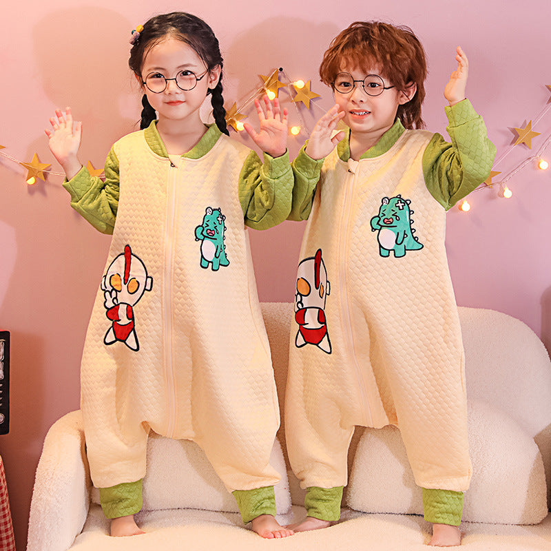 Kid Baby Girl Boy One-piece Air Cotton Cute Cartoon Pajamas