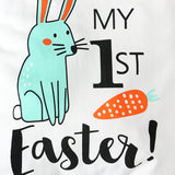 Summer Easter Boy Short Sleeve Rabbit Stripe Sets 2 Pcs